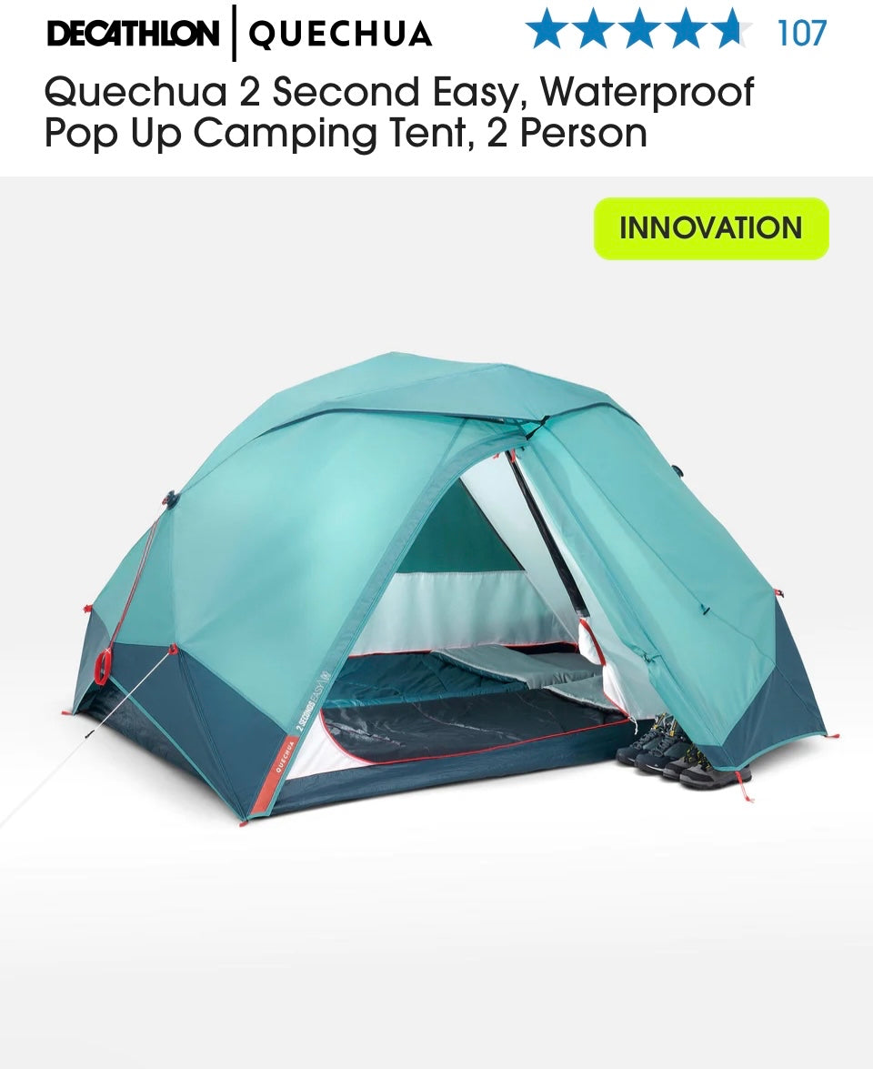 Vast en zeker persoon Steen Decathalon Quechua 2 Second Pop Up Tent | Rerouted