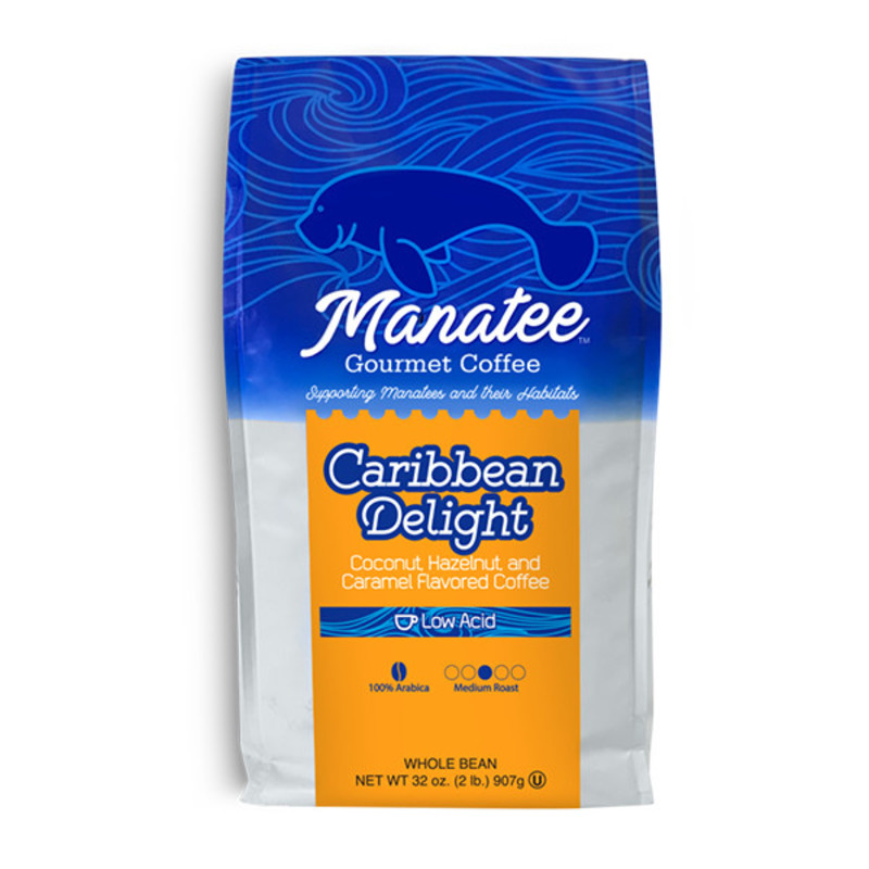 Manatee Caribbean Delight 32 oz. Whole Bean (Manatee Gourmet Coffee ...