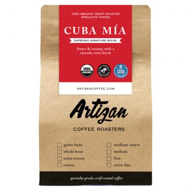Organic Swiss Water Cuba Mia Decaf Espresso Blend