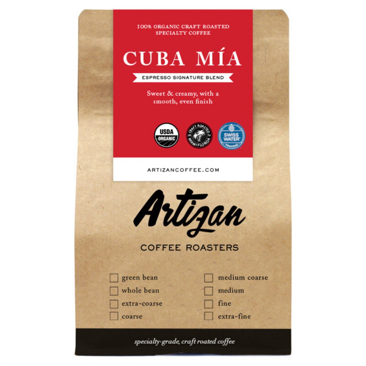 Organic Swiss Water Cuba Mia Decaf Espresso Blend