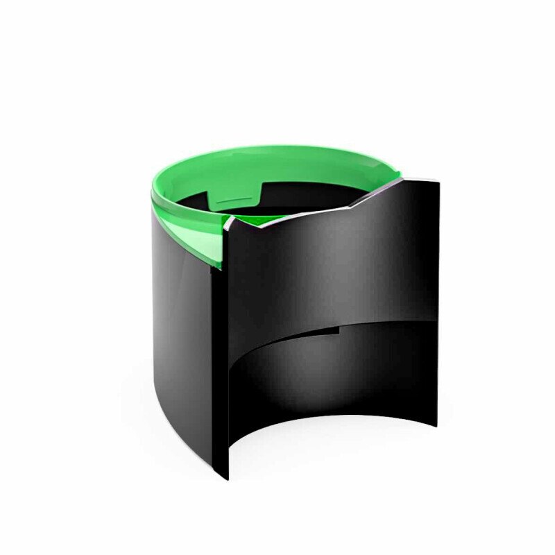 Residue bin with lid Black