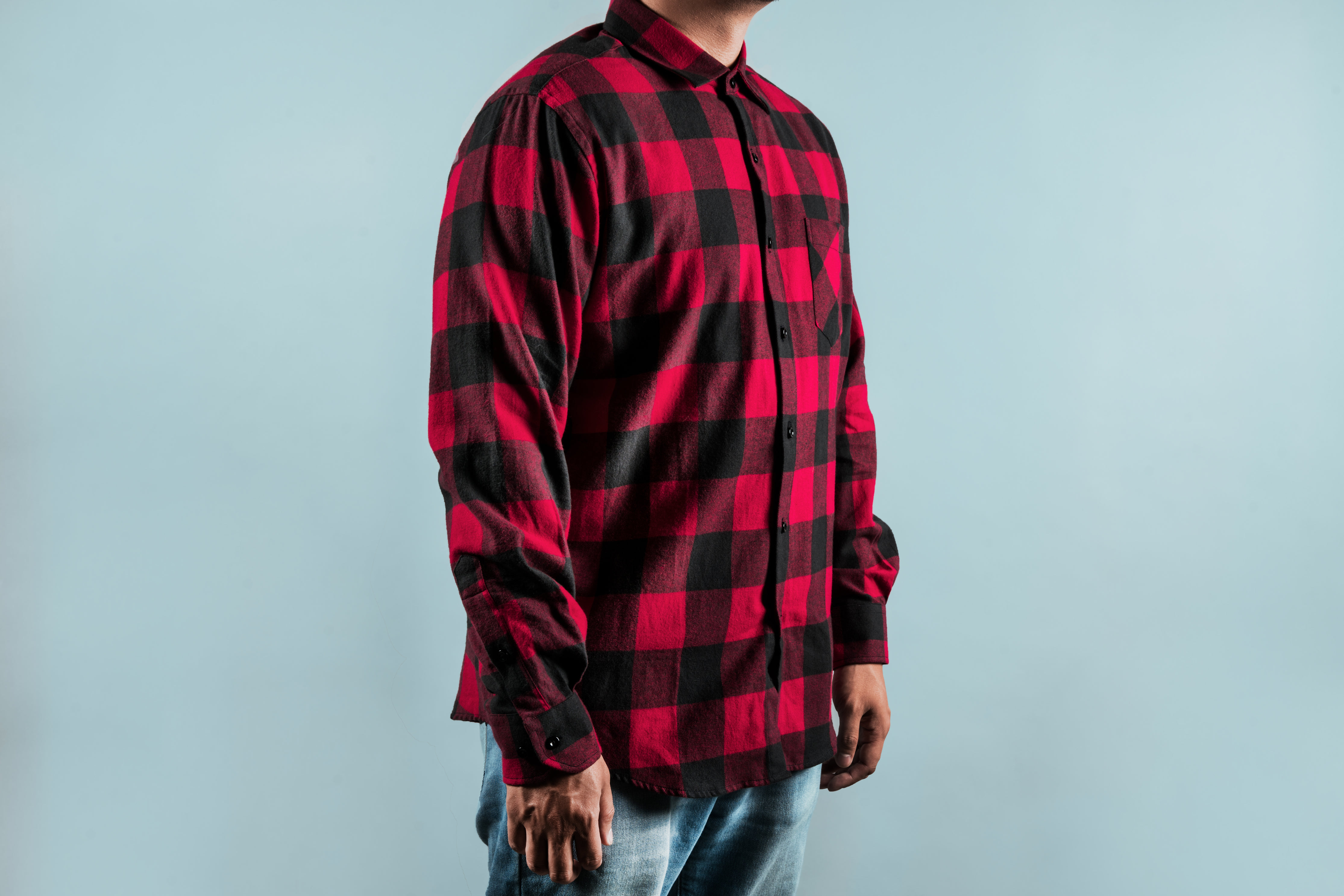 Red and black fall flannel