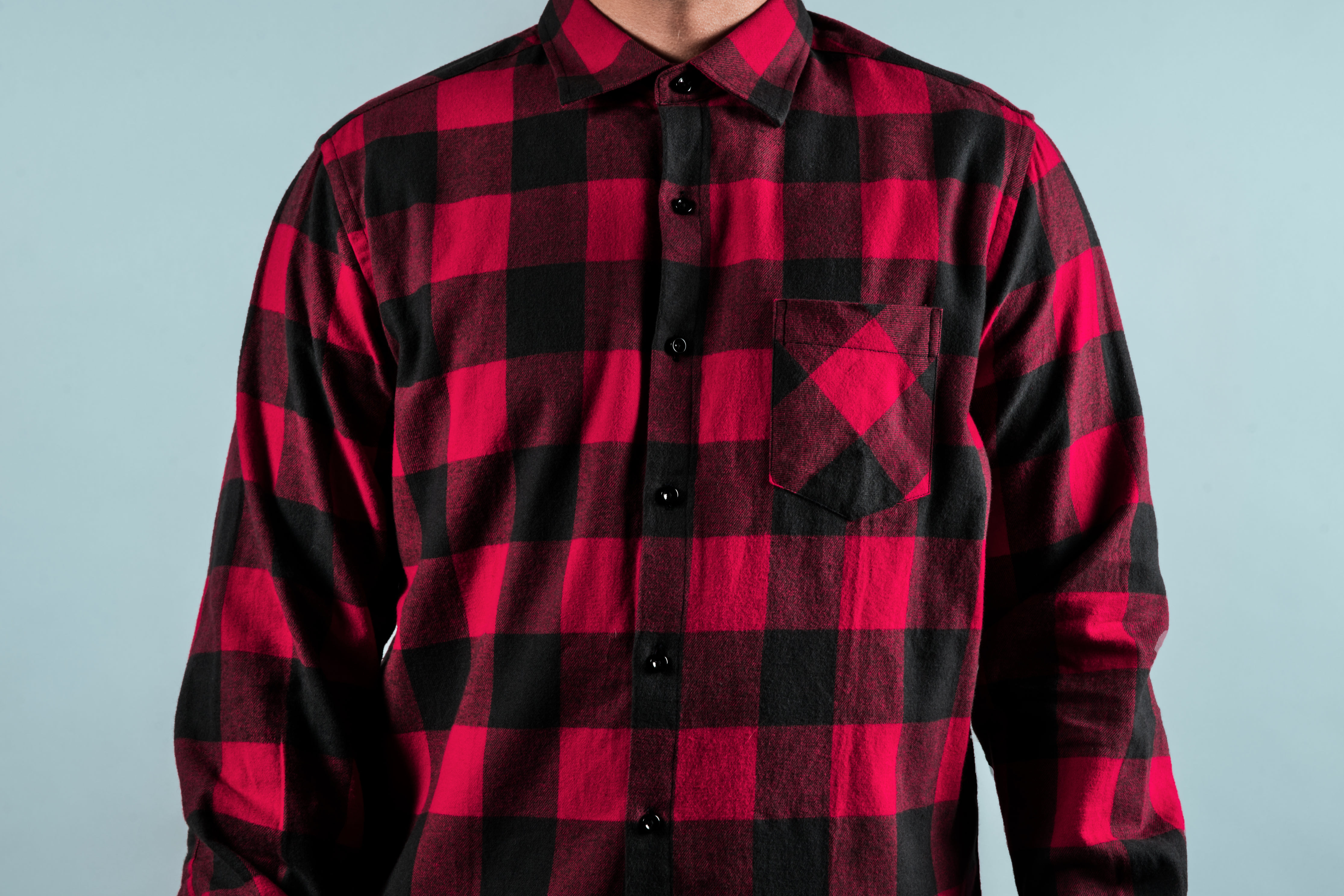 Red and black fall flannel