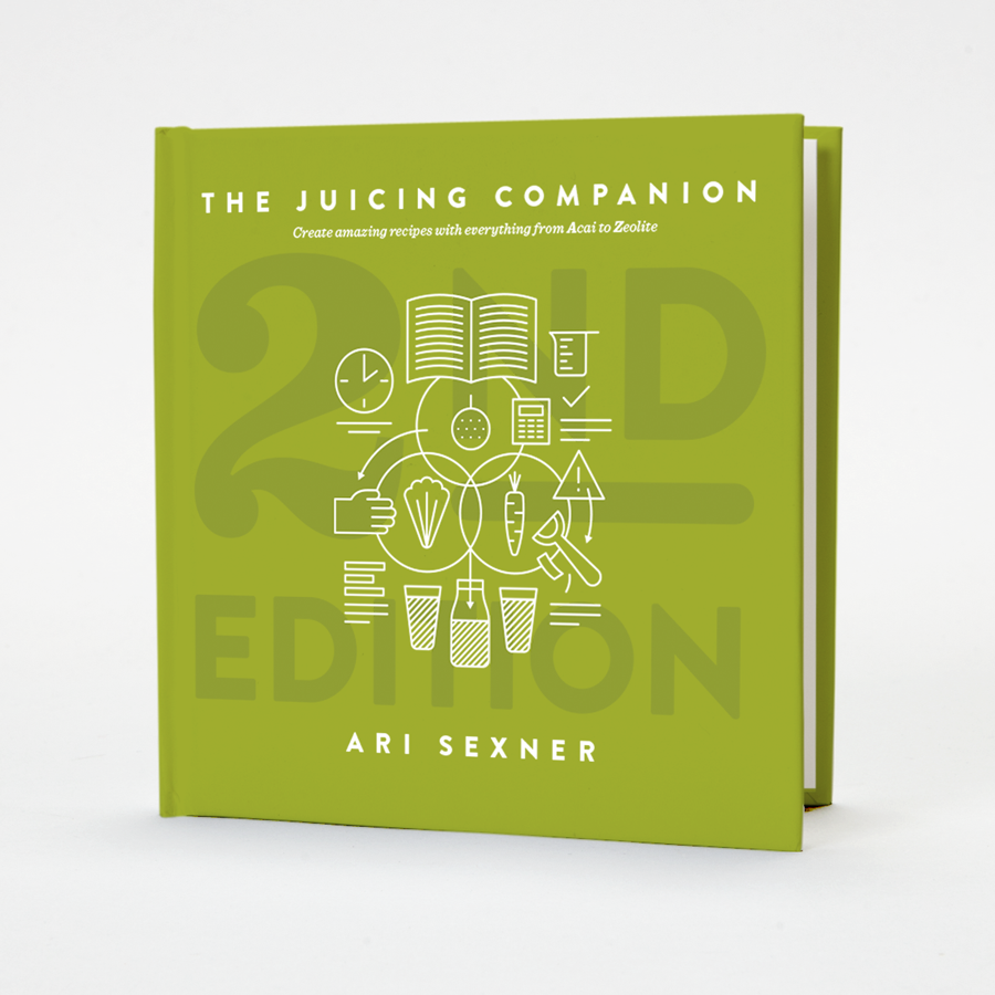 <p>Written by chef and juice business consultant, Ari Sexner, t<a href="https://goodnature.com/consulting" rel="noopener noreferrer" style="background-color: rgb(255, 255, 255); font-weight: 500; color: rgb(22, 20, 25); text-decoration: underline; user-select: auto; font-family: sans-serif; font-size: 14px; font-style: normal; font-variant-ligatures: normal; font-variant-caps: normal; letter-spacing: normal; orphans: 2; text-align: left; text-indent: 0px; text-transform: none; white-space: normal; widows: 2; word-spacing: 0px; -webkit-text-stroke-width: 0px;" target="_blank" id="isPasted"></a>his is the only tool you need to create your own amazing recipes.</p><p>Order your full color, hardcover second edition today. A perfect gift for the juicing enthusiast in your life!</p><p>The concept is simple: Choose a specific ingredient you wish to use in your juice &mdash; whether it be based on product availability, planning for the upcoming season&rsquo;s harvest, or you want to consume some extra produce you have laying around &mdash; And open to that page in the book (ingredients are in alphabetical order). There, you will find flavor pairings, nutritional information, and recipe ideas to get you started.</p><p>It&#39;s not just a recipe book, it&#39;s an idea book!</p><p><strong>Free shipping everywhere in the United States when selected upon check-out.&nbsp;</strong>This product is shipped via USPS, please allow up to 2 weeks for delivery.</p><p>158 pages, measures 8&quot; x 8&quot;</p>