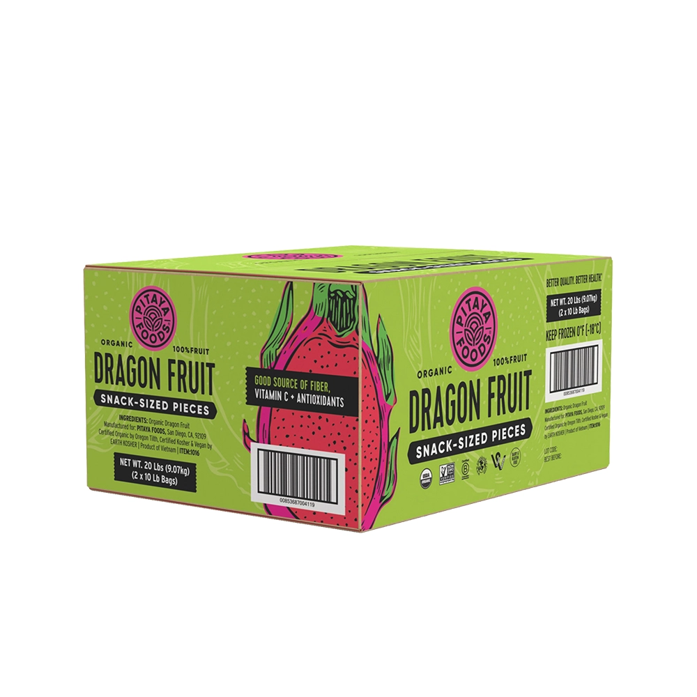 Organic Dragon Fruit Cubes 10 lb - 2 pack