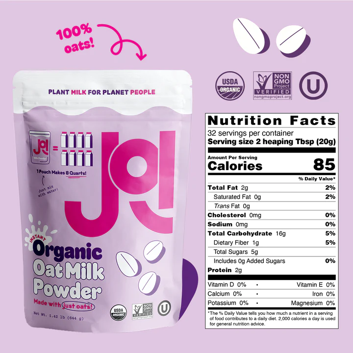 Instant Organic Oat Milk Powder 1.42 lb - 10 pack