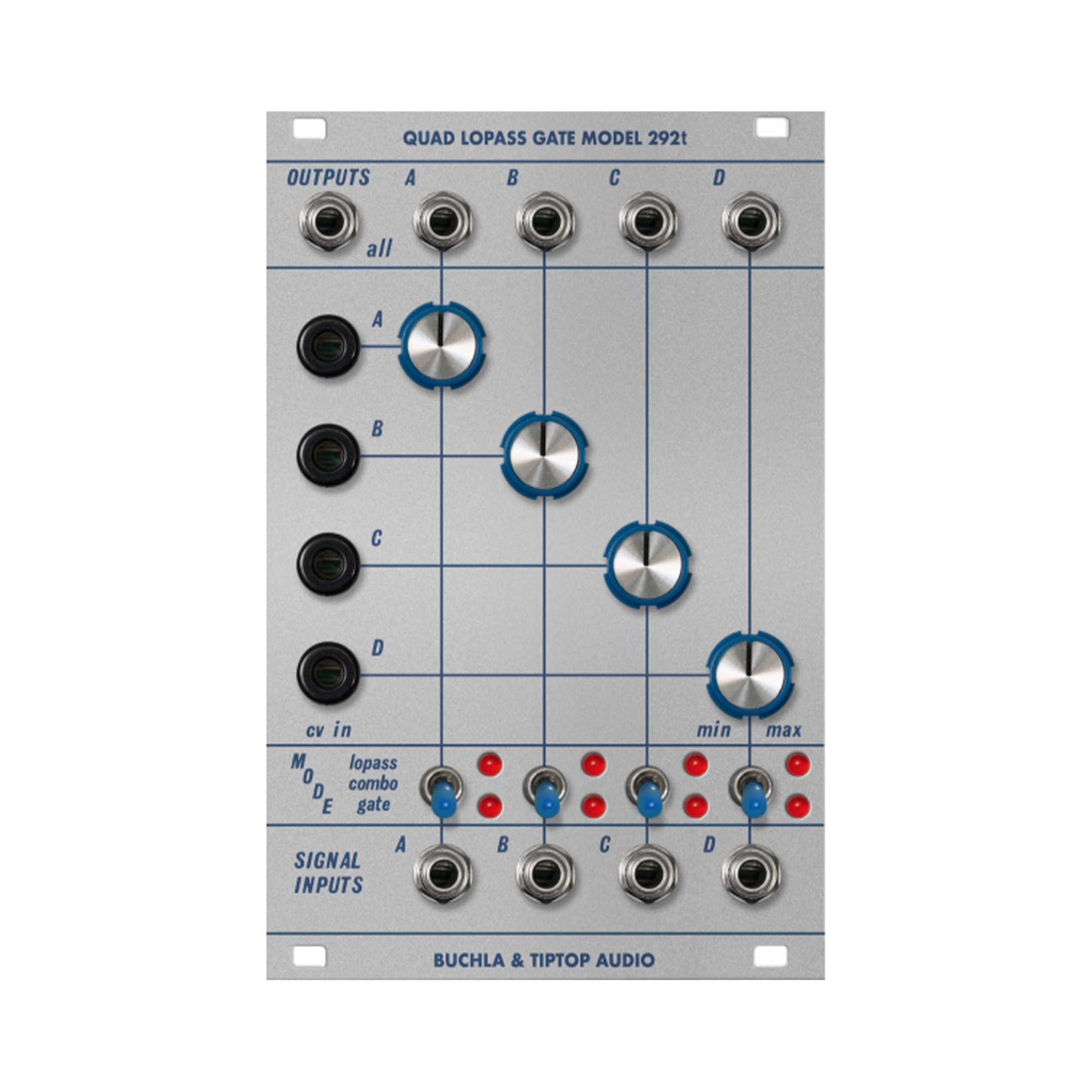 TipTop Audio Buchla 292 Quad Lopass Gate TipTop Audio Buchla 292 Quad Lopass Gate