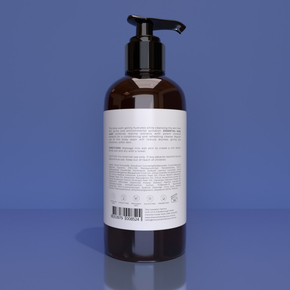 ESSENTIAL BODY WASH - Gently cleanses and conditions the skin