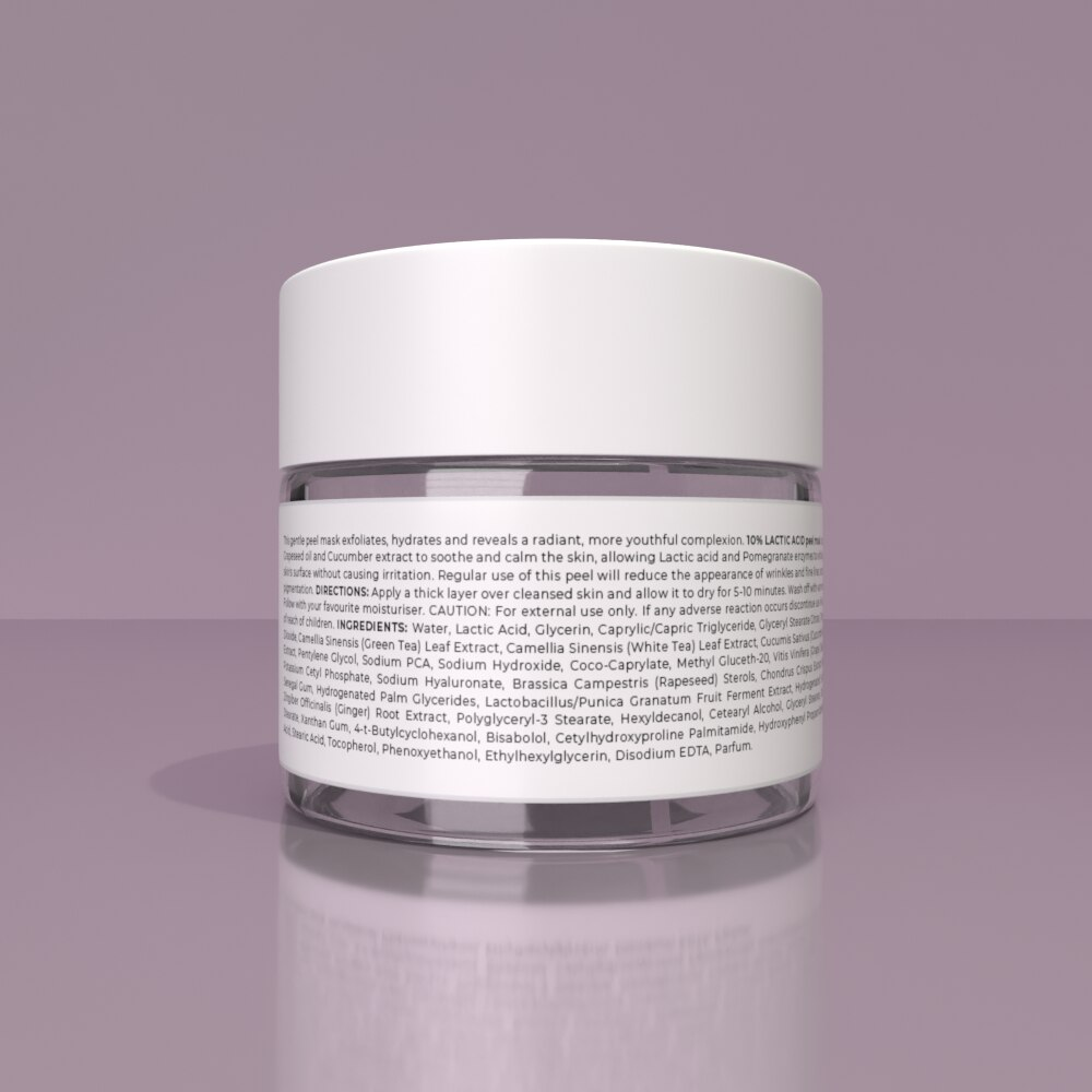10% LACTIC ACID PEEL MASK - Soothes and restores skin with anti-irritant properties 