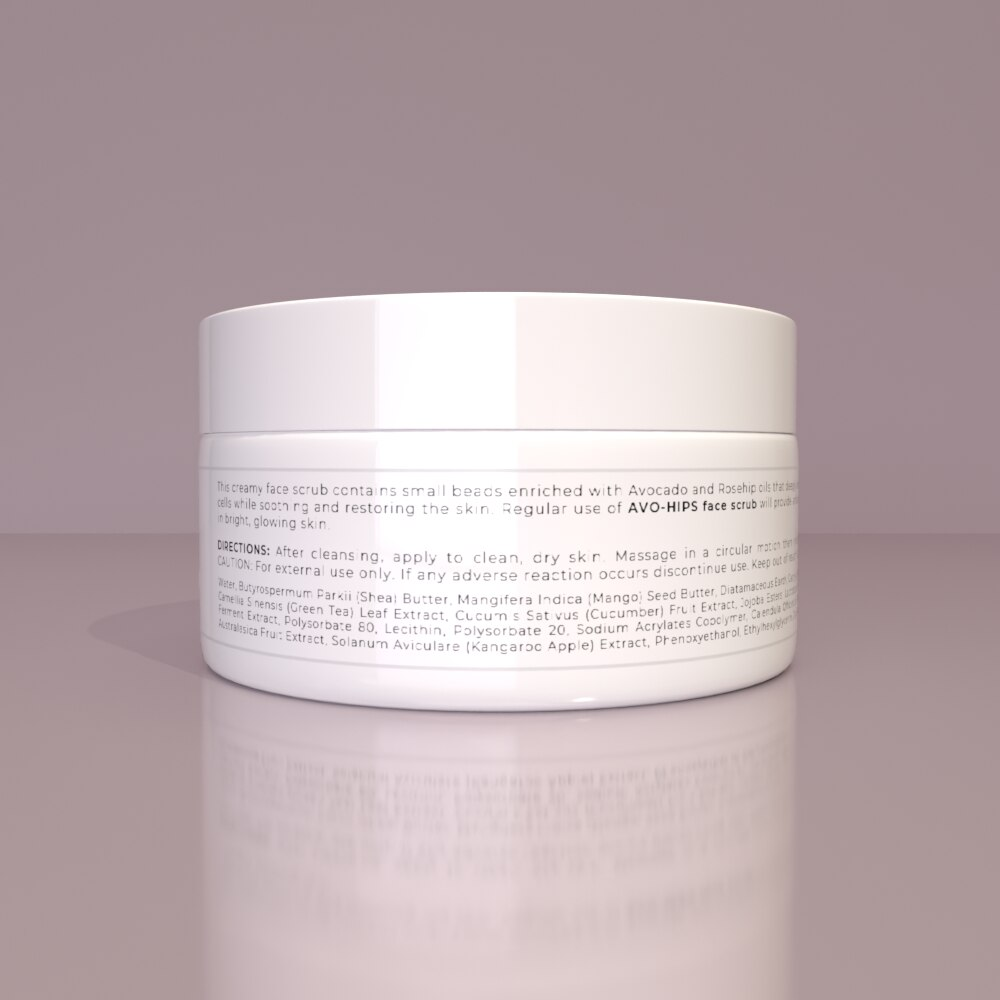 AVO-HIPS FACE SCRUB - Deep exfoliation for restored and refreshed skin
