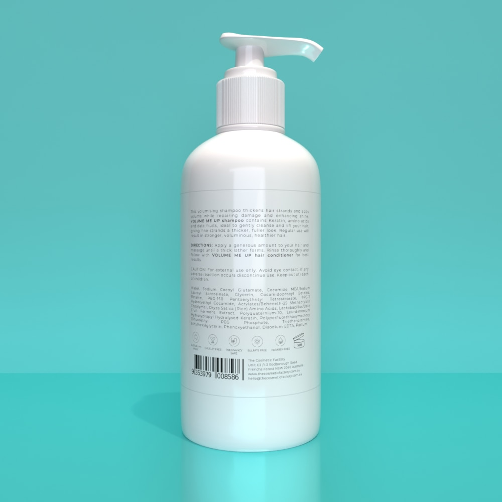 VOLUME ME UP SHAMPOO - Adds body and thickens fine hair for a fuller, voluminous look