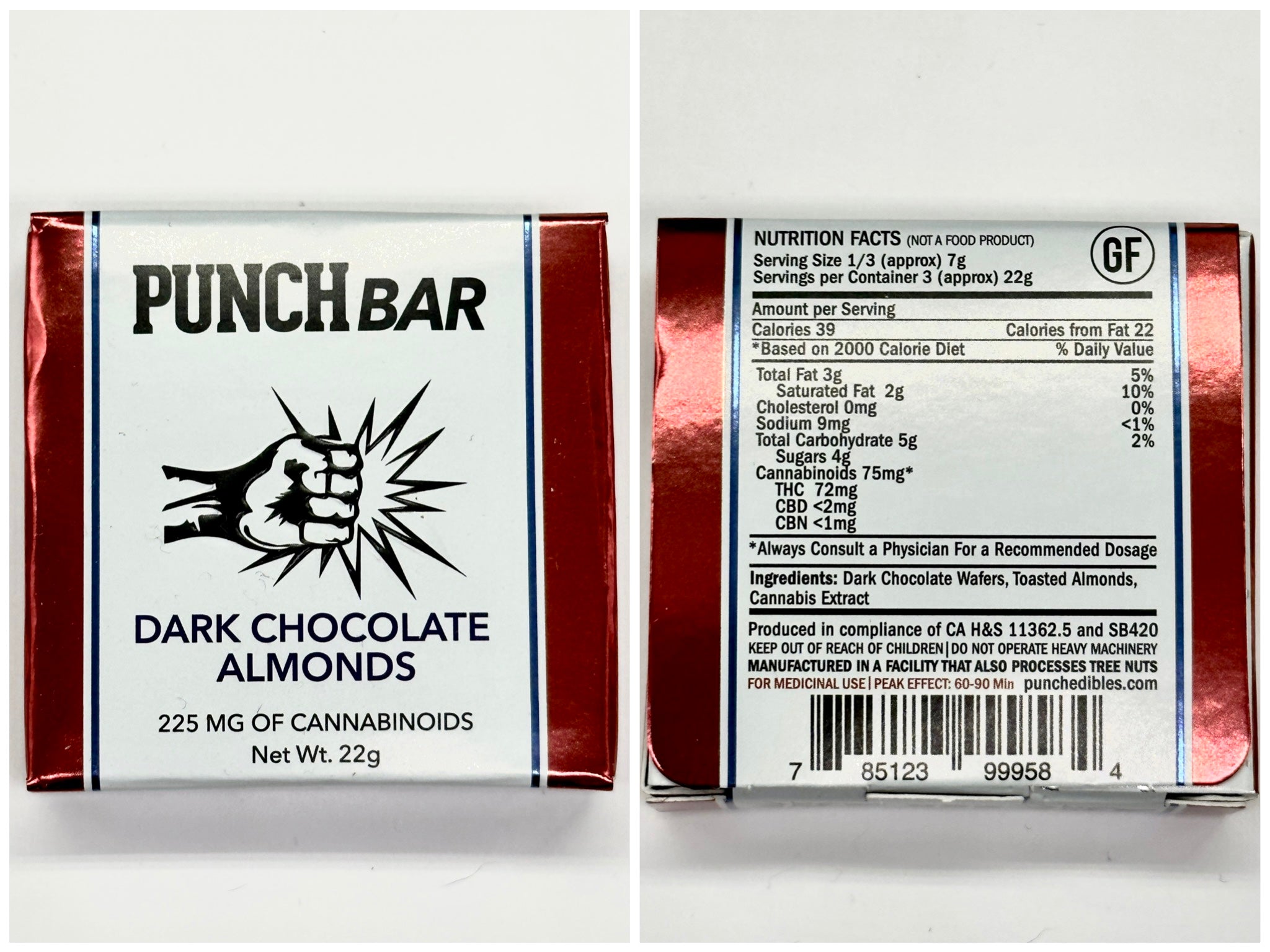 Dark Chocolate Almonds 225mg [Punch Edibles] thegasstation