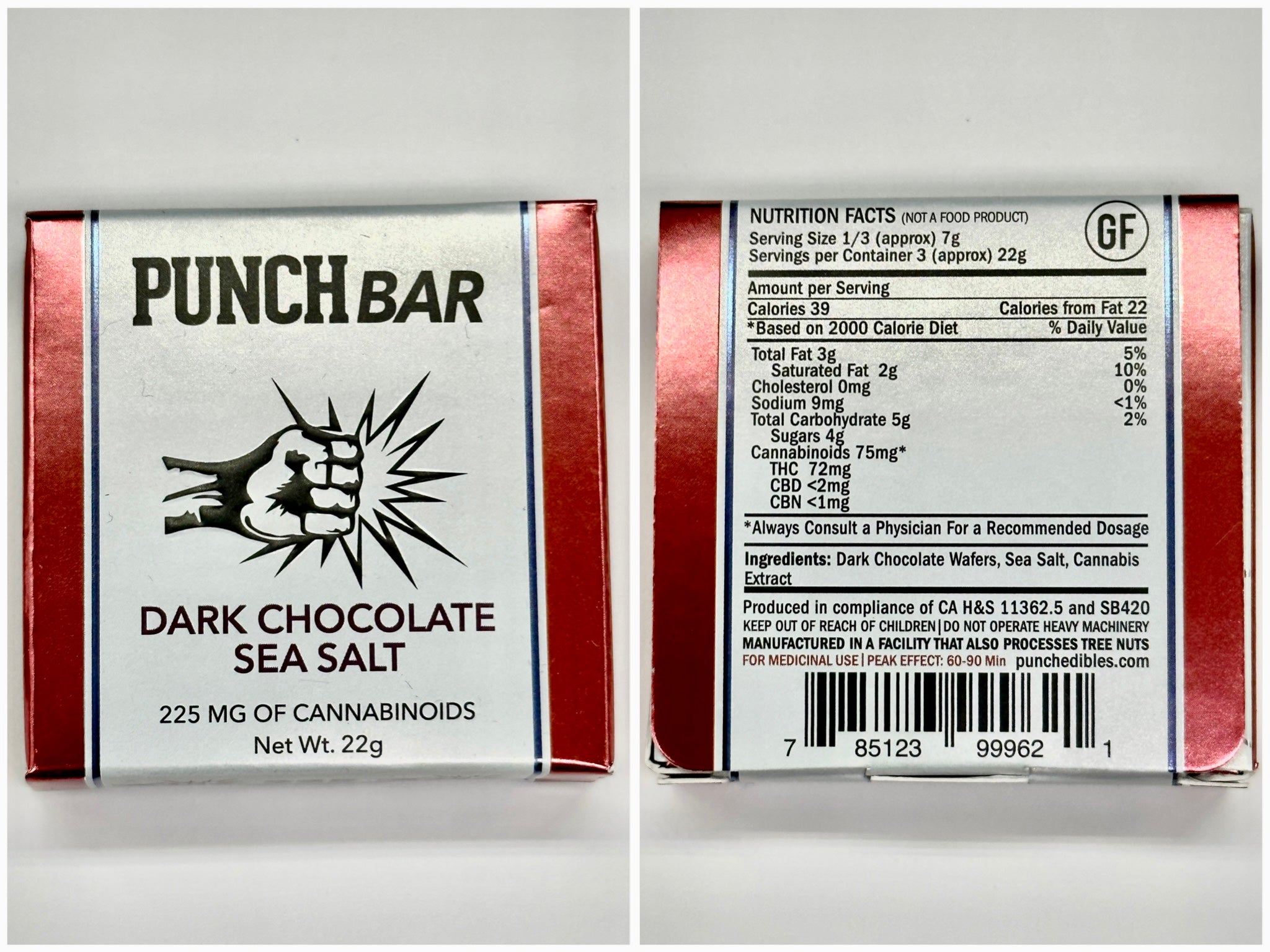 Dark Chocolate Sea Salt 225mg [Punch Edibles] thegasstation