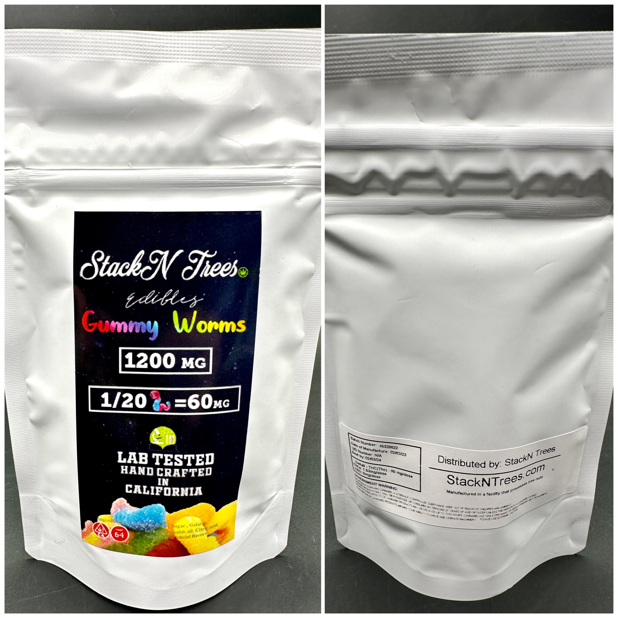 Gummy Worms - 1,200mg [Stack’N Trees]