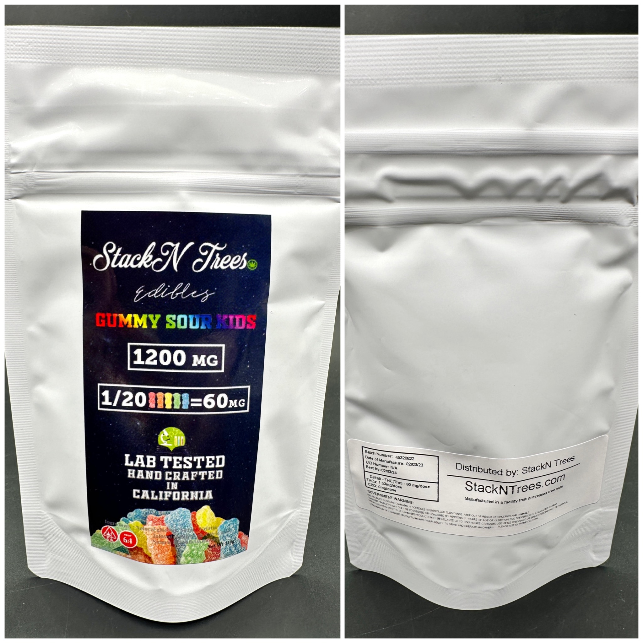 Gummy Sour Kids - 1,200mg [Stack’N Trees]