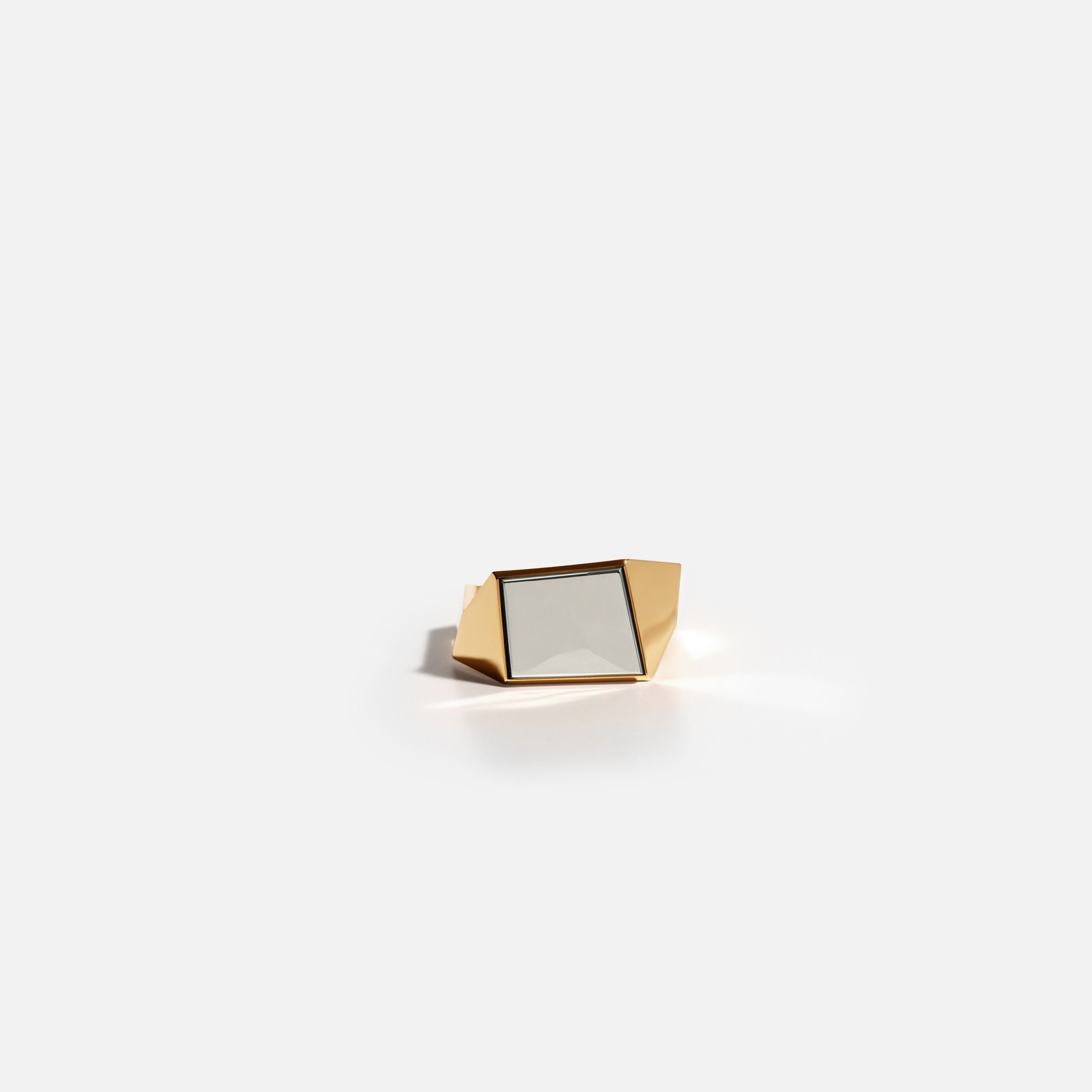 18k Recycled Gold Ring with your Secret Message in Light