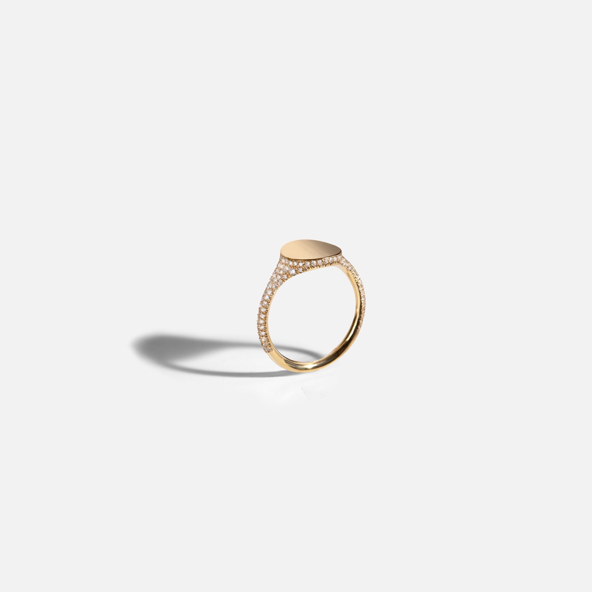 18k Recycled Gold and Lab Grown Diamonds Ring with your Secret Message in Light