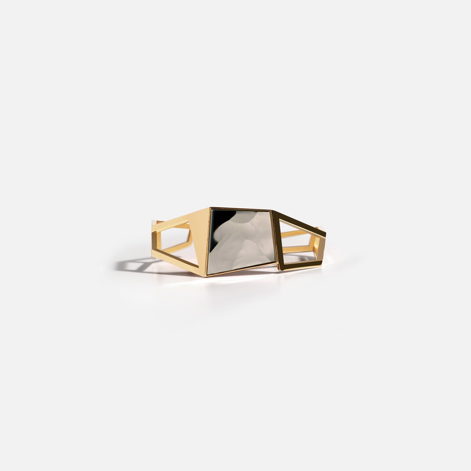 18k Recycled Gold Cuff Bracelet with your Secret Message in Light