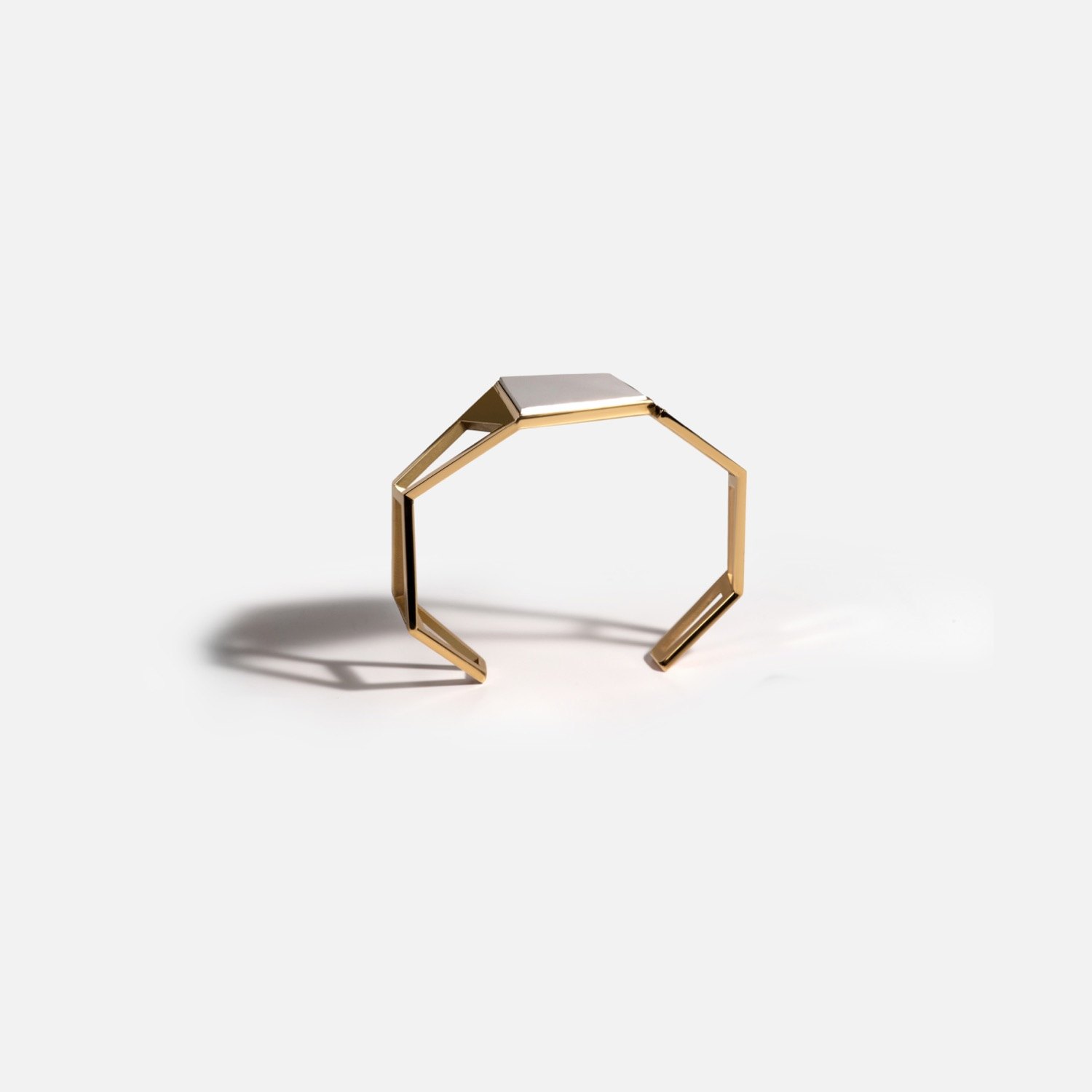 18k Recycled Gold Cuff Bracelet with your Secret Message in Light
