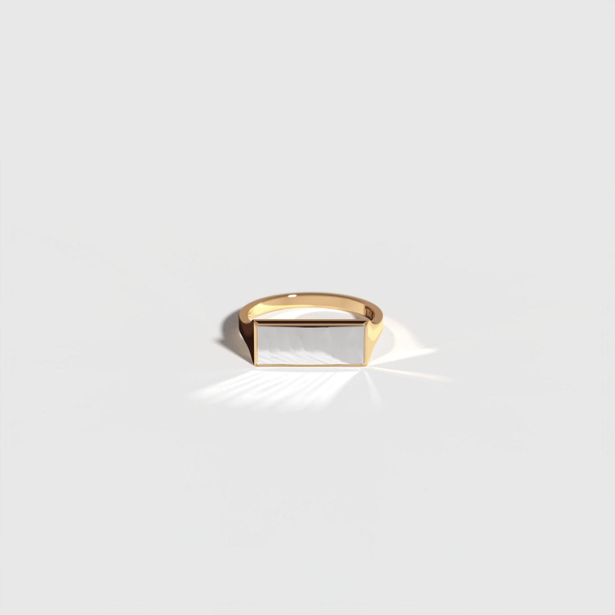 18k Recycled Gold Ring with your Secret Message in Light