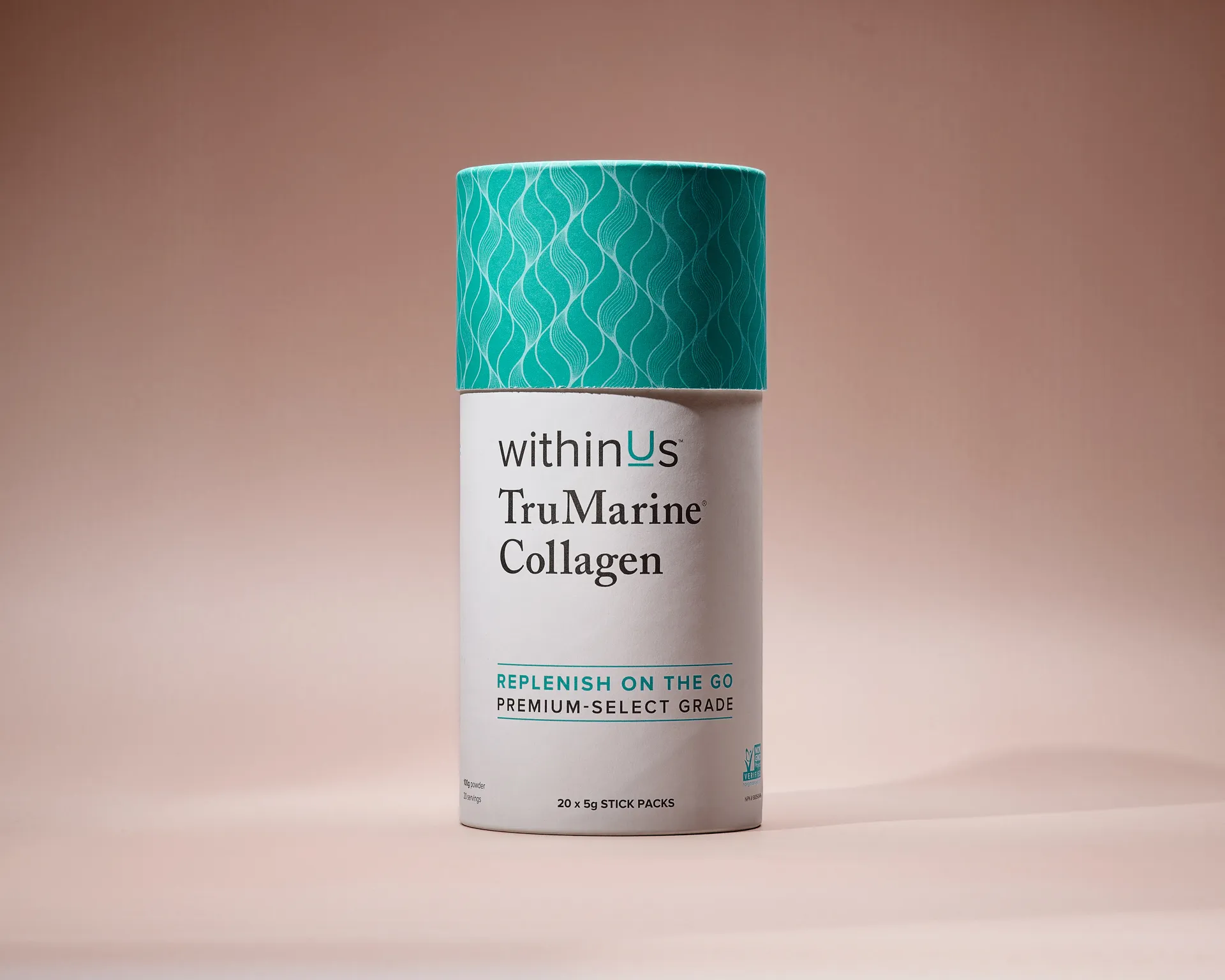 withinUs TruMarine Collagen Stick Pack Canister product image