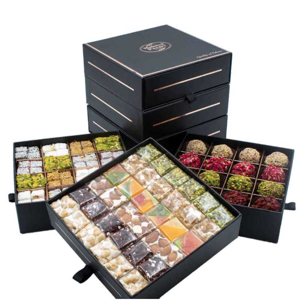 Royal Box Mixed Turkish Delight- Nuga- Atom Delight 1340 g / 2.95 lb