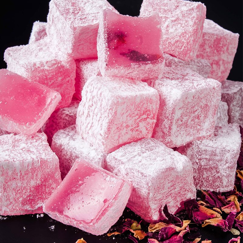 Turkish Delight Plain Rose Flavor - Hacı Mustafa Han