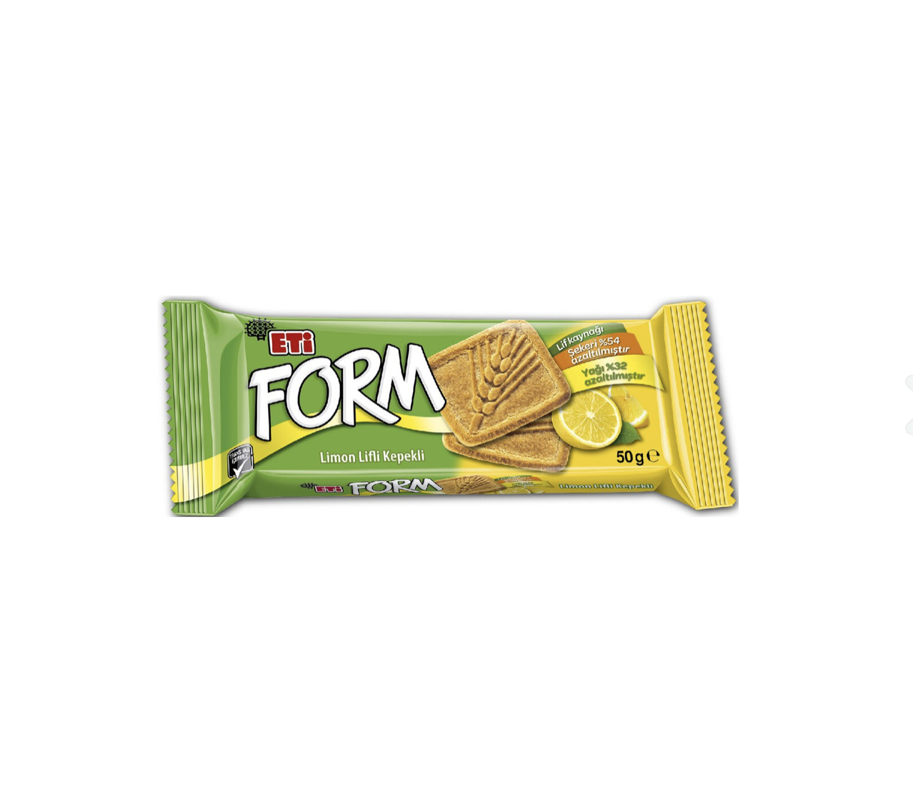 Eti Form Lemon Fibrous Cookie 50 g / 1.76 oz