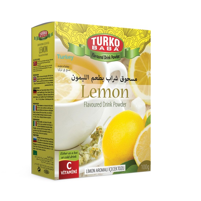 Turkobaba Turkish Lemon Flavored Powder Drink 300 G / 10.58 Oz