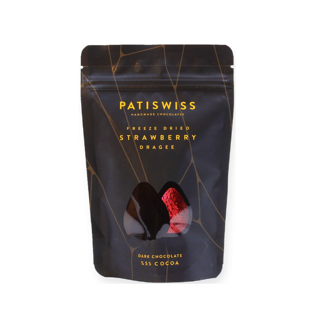 Patiswiss Dark Chocolate Strawberry Dragee 80 g / 2.82 oz