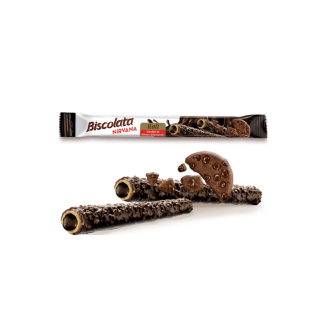 Biscolata Nirvana Roll Dark Chocolate Roll Wafer 27,5 g / 0.97 oz