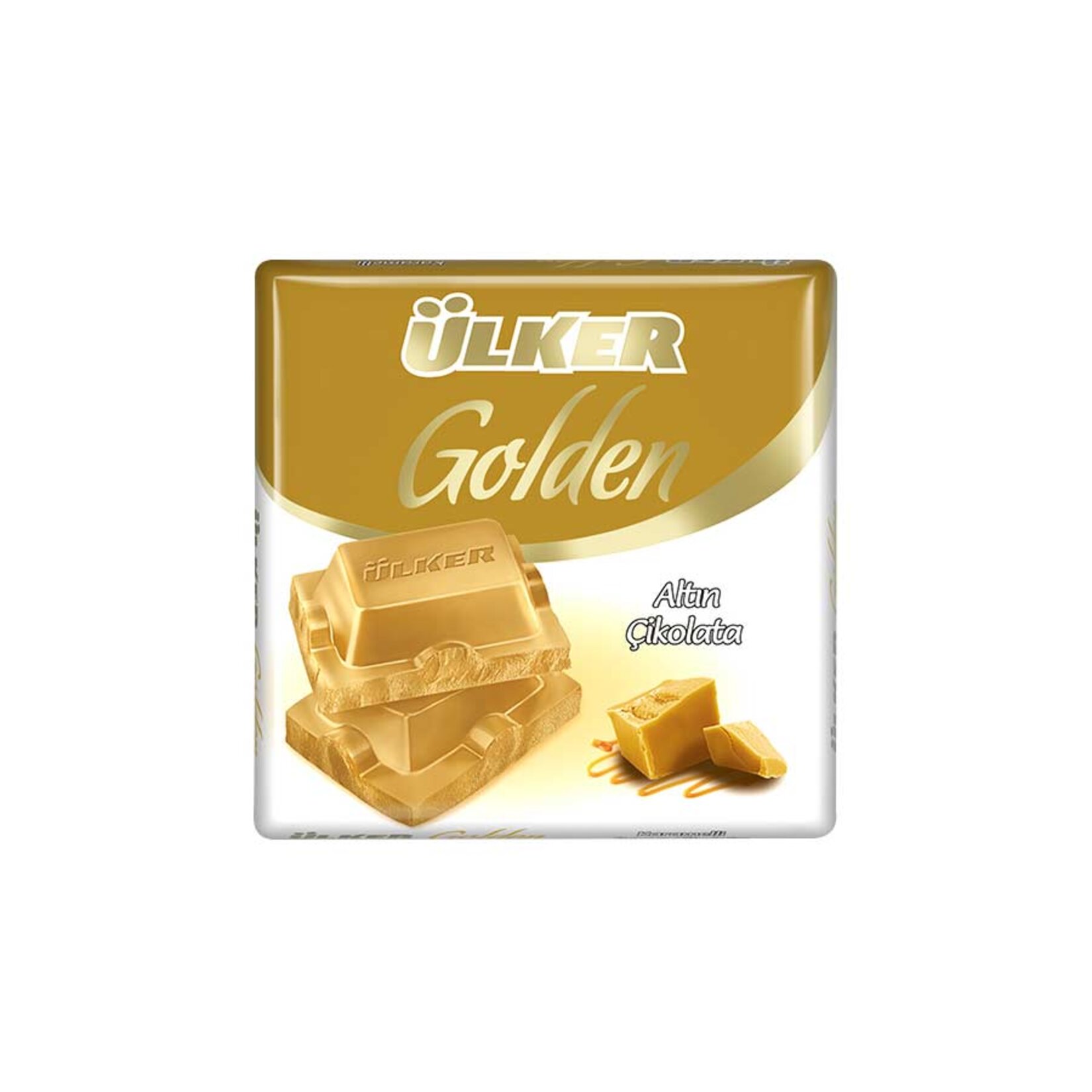 Ülker Golden Caramel White Square Chocolate 60 g / 2.12 oz 