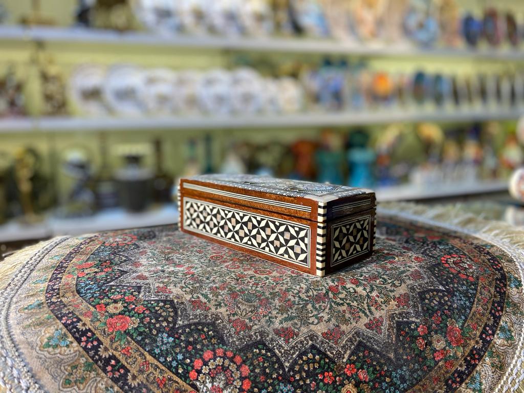 Jewelry Box , Turkish Handmade , Wooden Classic Tall Box, Luxurious Red lining , Home Decoration ,Vintage Box
