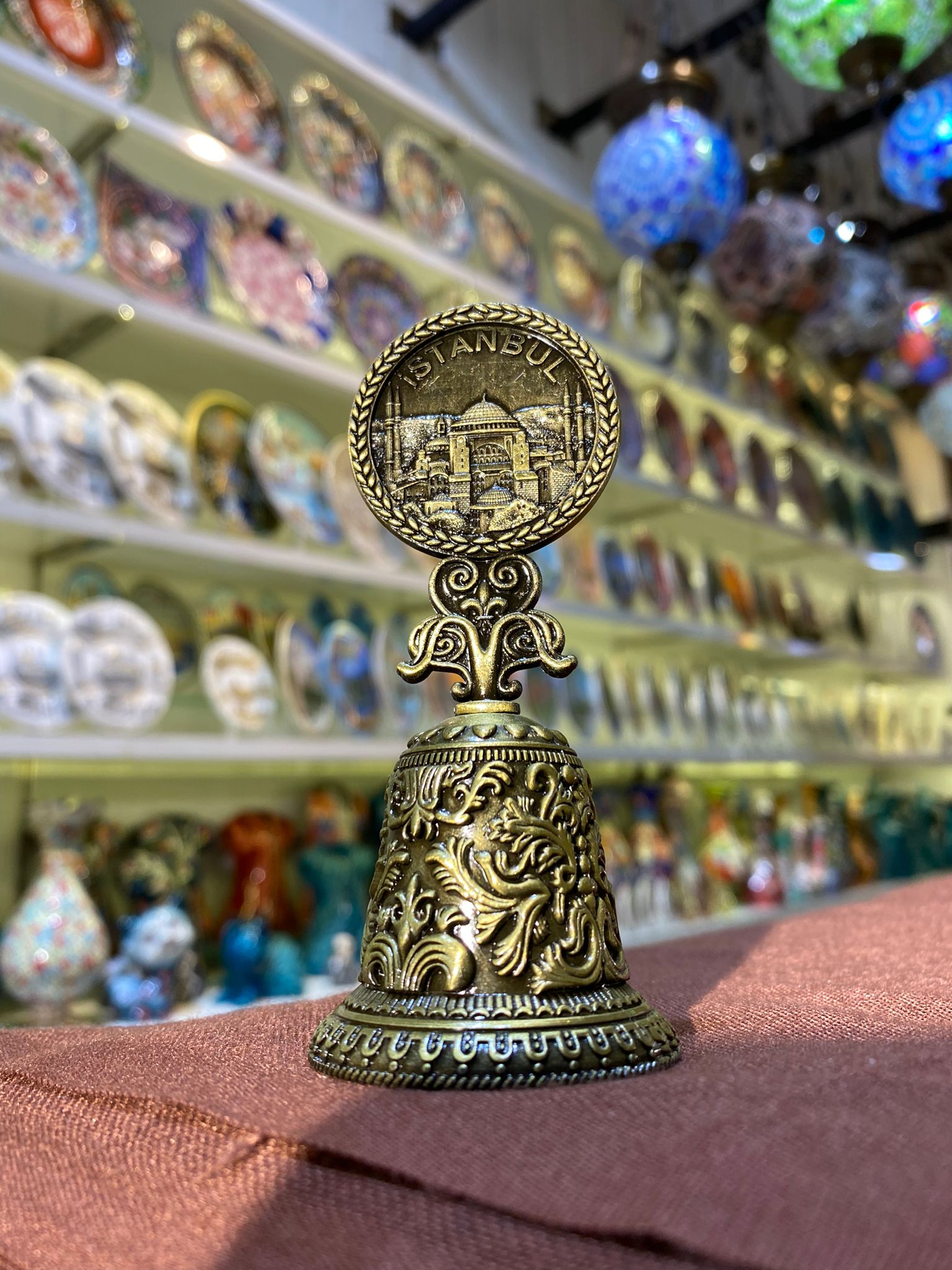 Brass Bell , Turkish Handmade, Home Decoration Vintage ,Ottoman Antiques, Copper Bell 