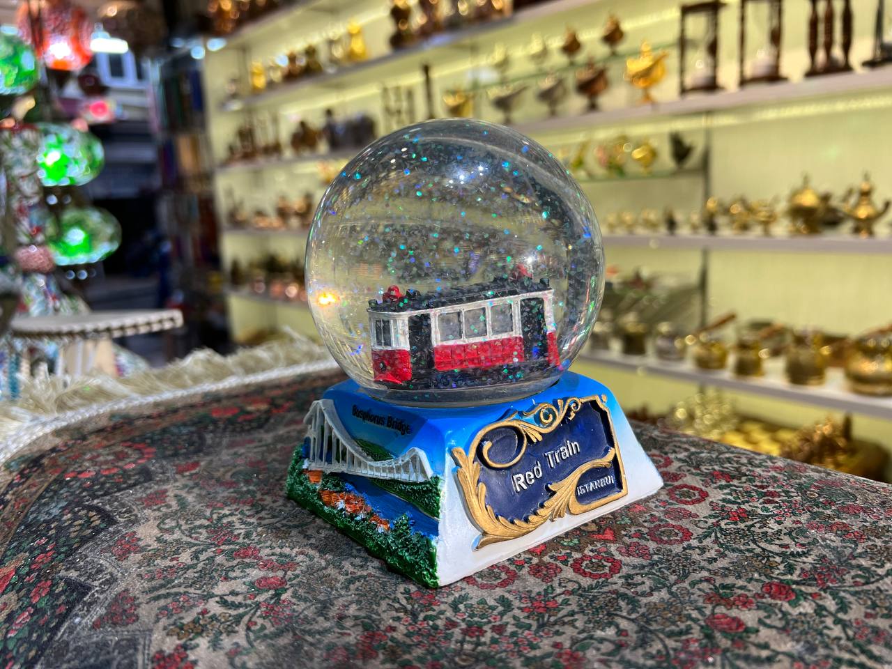Turkish Snow Globe , Home Decoration The Red Train ,Ottoman Antiques