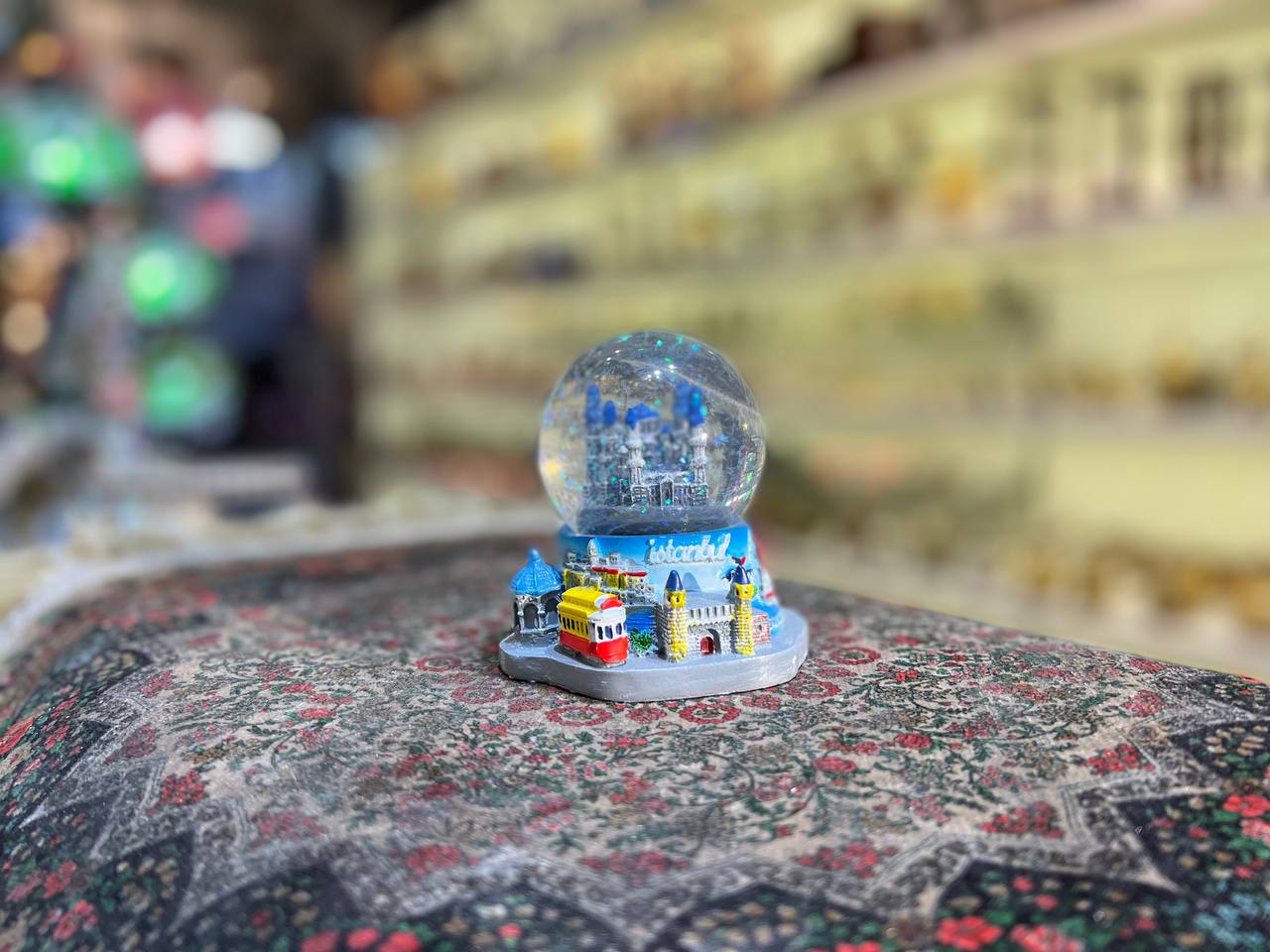 Turkish Handmade Snow Globe, Istanbul old city figure