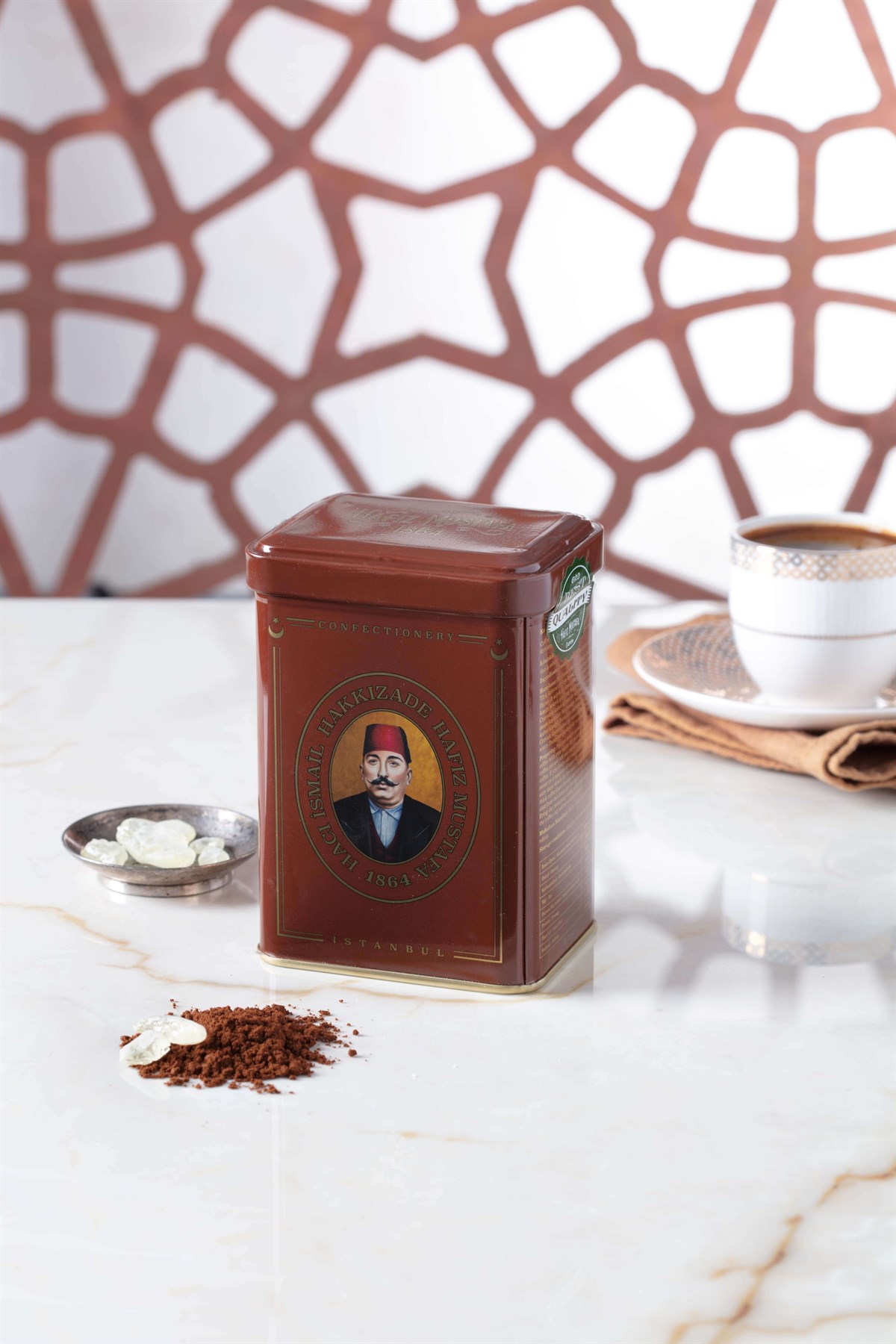 Hafız Mustafa Turkish Coffee With Gum, Classic Coffee Can Box 170 g / 6 oz