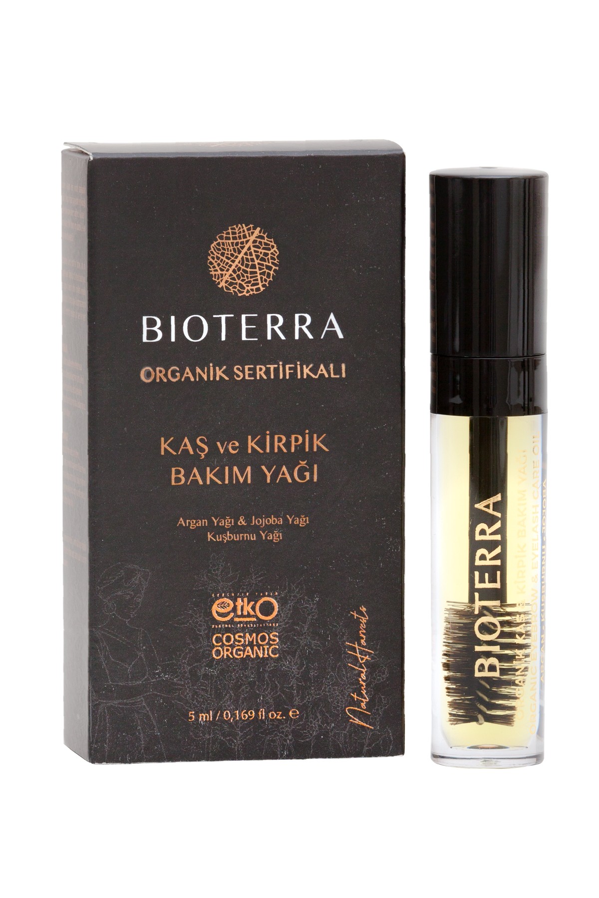 Eyebrow and Eyelash Care Oil, Bioterra Organic Oil 5 ml, Natural Product