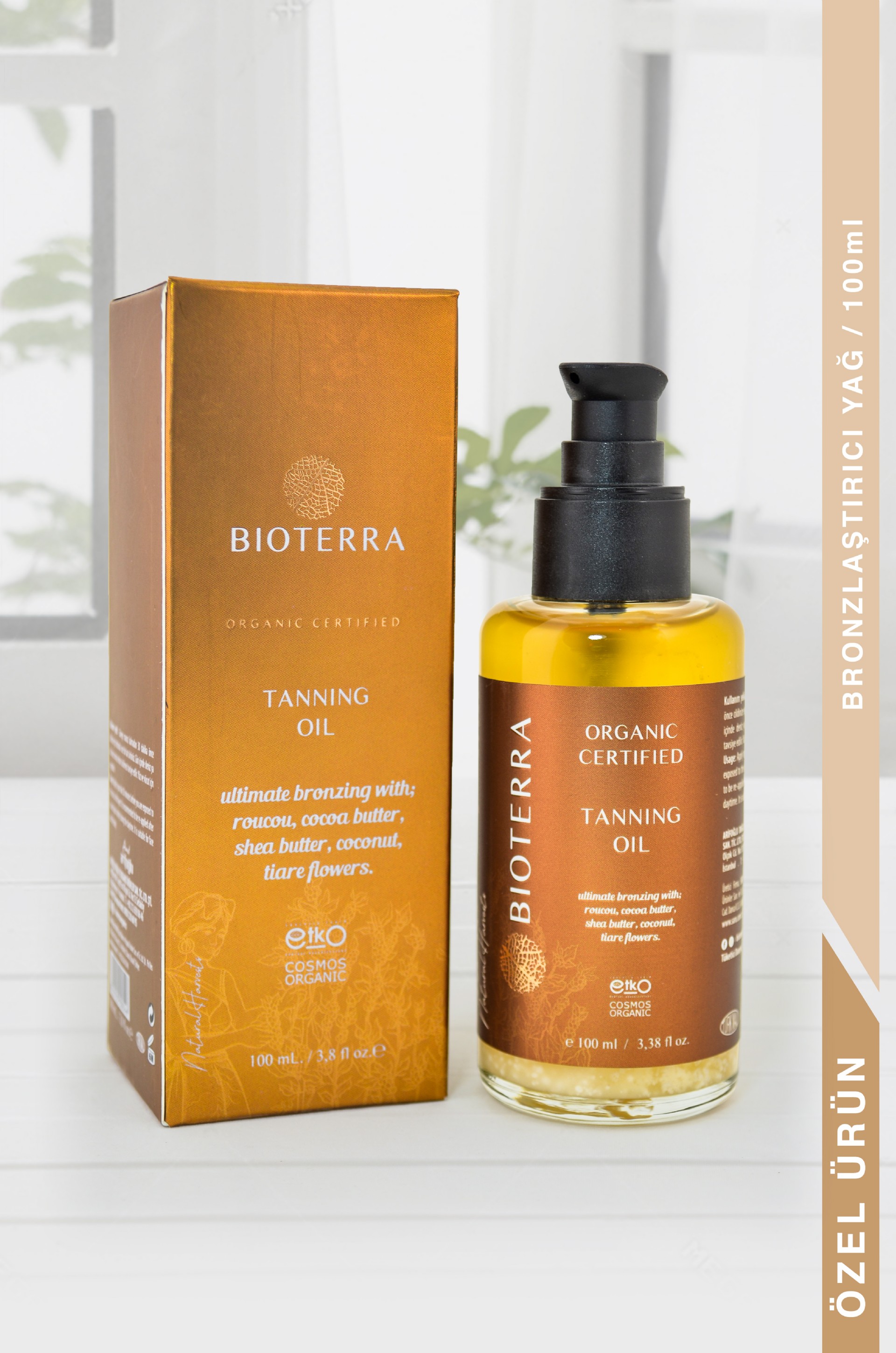 Tanning Oil, Bioterra Organic Oil 100 ml, Natural Product