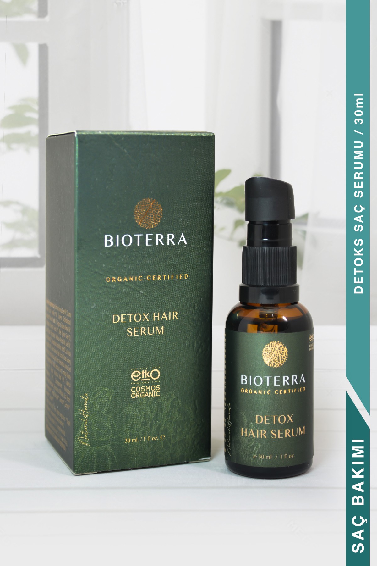 Hair Strengthening, Bioterra Organic Detox Serum 30 ml, Natural Product