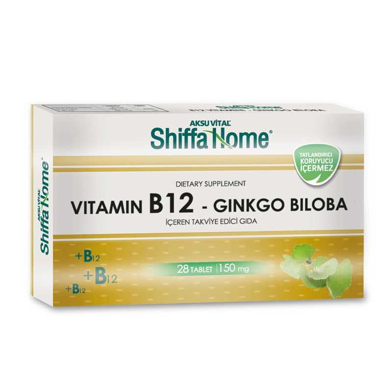 Antioxidant Full Vitamin B12-Gingko Biloba 28 Tablet, Food Supplements, Turkish Organic Product, High Nutritional Value