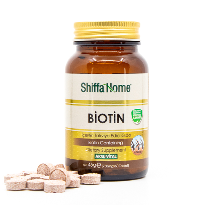 Hair and Nails Health Booster Biotin 60 Tablet 750 mg, Organic Product, Natural Herbs