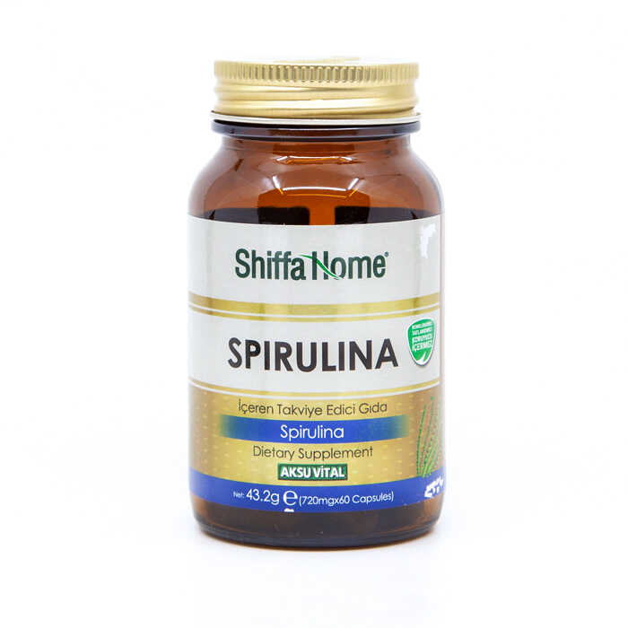 Antioxidant and Anti-inflammatory Spirulina 60 Capsule, Organic Product, Natural Herbs