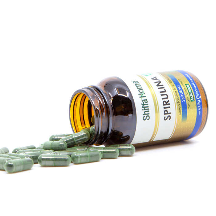 Antioxidant and Anti-inflammatory Spirulina 60 Capsule, Organic Product, Natural Herbs