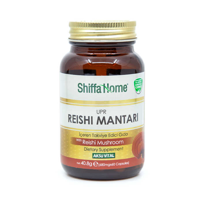 Energy Boosting Reishi Mushroom UPR 60 Capsules, Organic Product, Natural Herbs 