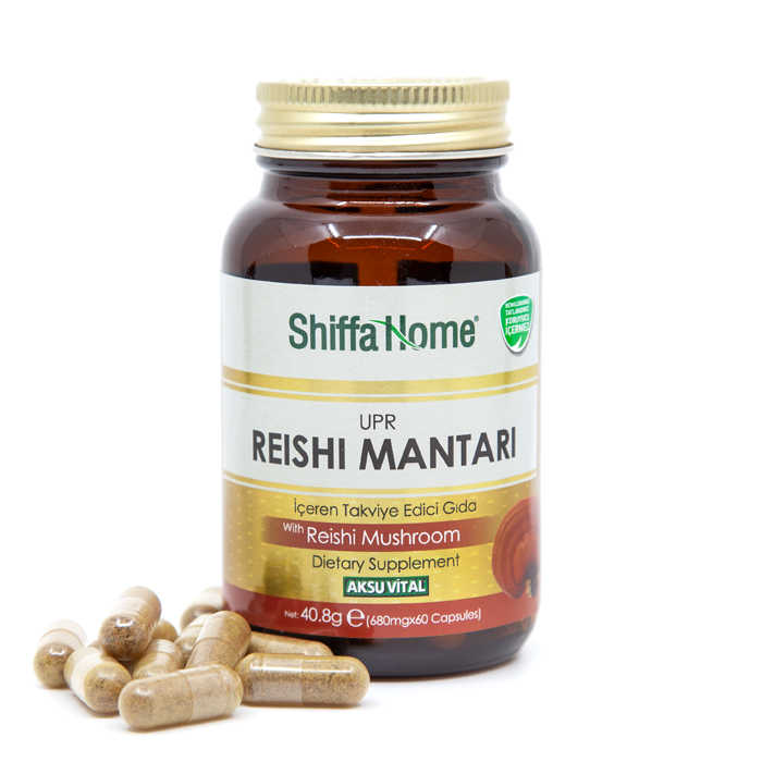 Energy Boosting Reishi Mushroom UPR 60 Capsules, Organic Product, Natural Herbs 