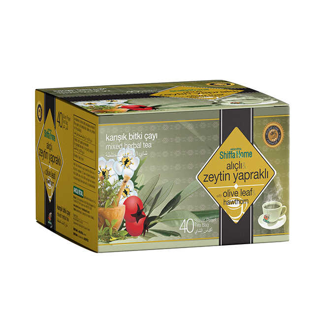 Turkish Mixed Herbal Tea With Hawthorn & Olive Leaf 40 Bags, Organic Tea, Natural Products