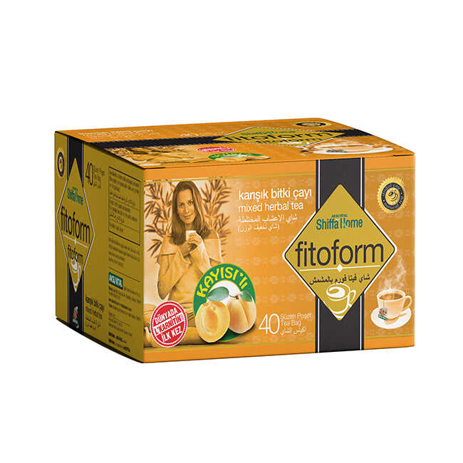 Fitform Weight Loss Tea,  Apricot Herbal Tea 40 Bags, Organic Tea, Turkish Natural Product
