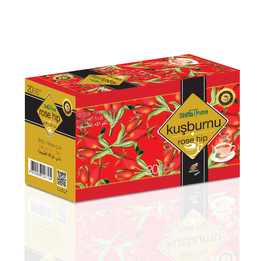 Rosehip Fruit Tea 20 Bags, Organic Tea, Natural Products, Turkish Product
