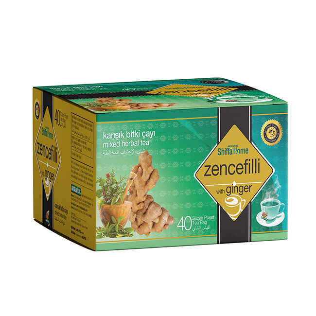 Ginger Tea, Mixed Herbal Tea 40 Bags, Organic Tea, Natural Products, Turkish Product